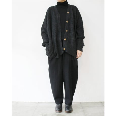 atelier naruse アトリエナルセ　ラムウールビッグサイズカーディガン　#キャメル、チャコール　【送料無料】