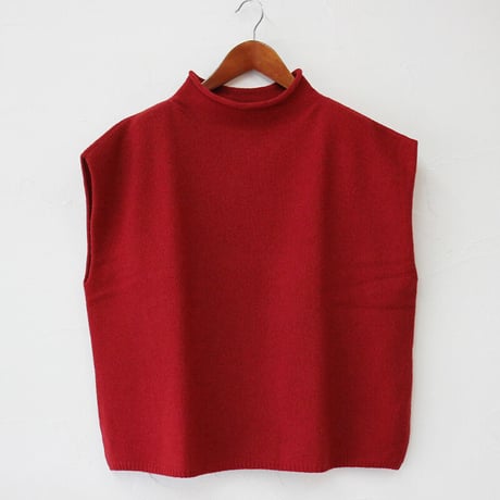 maomade マオメイド　エアーヤーンモックネックベスト　#ブラウン、レッド、ネイビー、ブラック