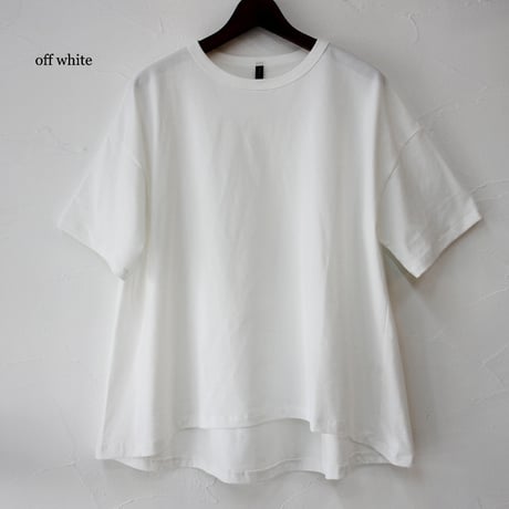 **再入荷** TRAVAIL MANUEL トラバイユマニュアル　ミディ天竺バックフレアTシャツ