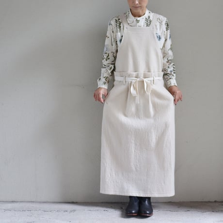 ASEEDONCLOUD アシードンクラウド　Foggy wool Sankayo apron dress #off white