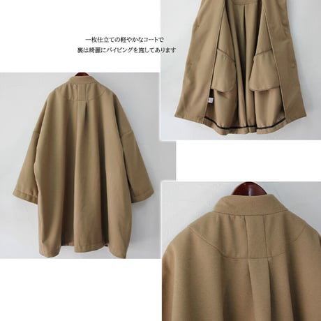 **追加分到着** FUNSET OF ART ファンセットオブアート　別注ウールビーバーTAISHOコート　#キャメル 【送料無料】