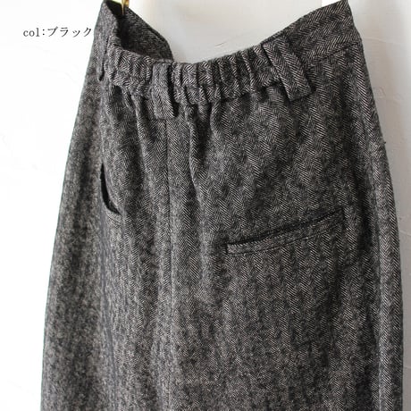 atelier naruse アトリエナルセ　シェットランドウールリネンタックワイドパンツ shetland wool linen tuck wide pants