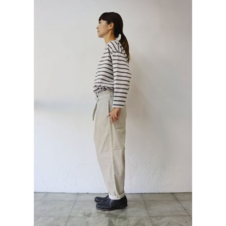 amne アンヌ　CORDUROY belterd bonito #Ivory 【送料無料】