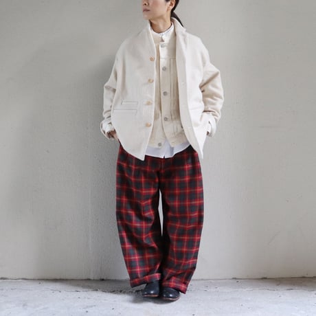 ASEEDONCLOUD アシードンクラウド　Foggy wool Sankayo jacket #off white 【送料無料】