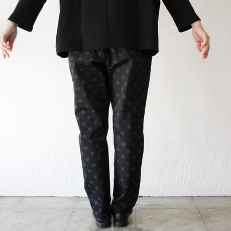 TRAVAIL MANUEL トラバイユマニュアル　ドットチノナローパンツ　#ブラックｘグレー