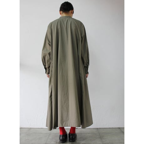 **再入荷** sasanqua by trees サザンカバイツリーズ　プルオーバーライクシャツワンピース　#ブラック、カーキ　【送料無料】