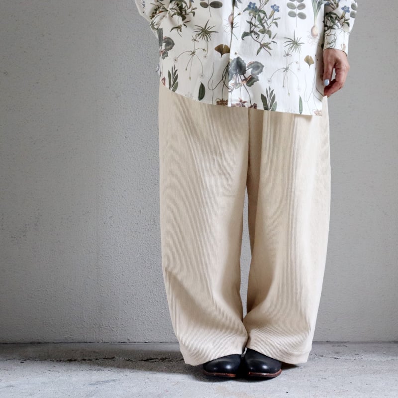 ASEEDONCLOUD　コーデュロイパンツ ASEEDONCLOUD (Handwerker) HW wide trousers / Corduroy - Off