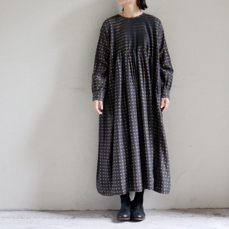 maison de soilメゾンドソイルクルーネックワンピース maison de soil メゾンドソイル 80sコットンコントラスト花柄