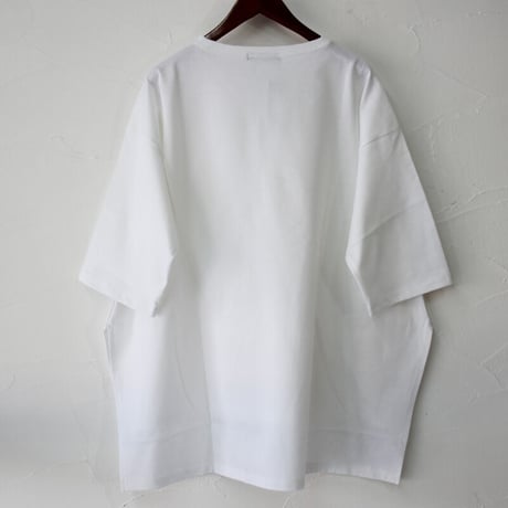 TRAVAIL MANUEL　トラバイユマニュアル　ハイゲージ天竺ハーフスリーブルークTシャツ