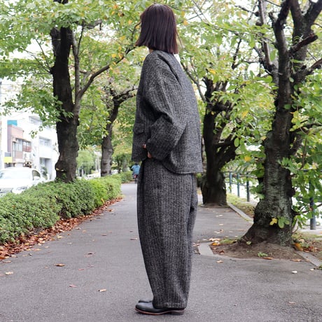 atelier naruse アトリエナルセ　シェットランドウールリネンスモック　shetland wool linen smock　【送料無料】