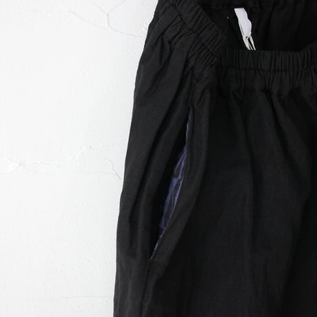 **またまた再入荷** homspun ホームスパン　C/Lツイルギャザーパンツ　#ブルー、ベージュｘネイビー、ダークネイビー、ブラック