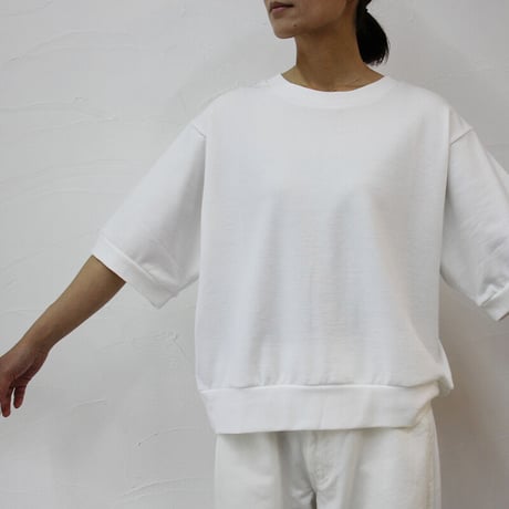 ARTE POVERA アルテポーヴェラ　ミニ裏毛半袖トレーナー　＃ホワイト、ネイビー
