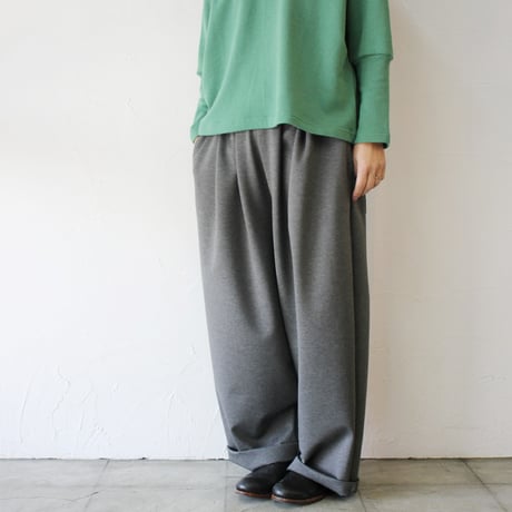 ARTE POVERA アルテポーヴェラ　ポルテックスポンチ2タックワイドパンツ　#ダークグレー