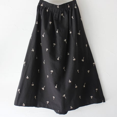 atelier naruse アトリエナルセ　コットンリネンカットインポケットスカート～nohara～cotton linen cut-in pocket skirt　【送料無料】