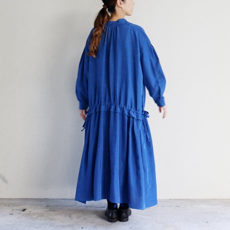 ASEEDONCLOUD アシードンクラウド　Camellia sinensis jacquard Laboratory dress  #Blue