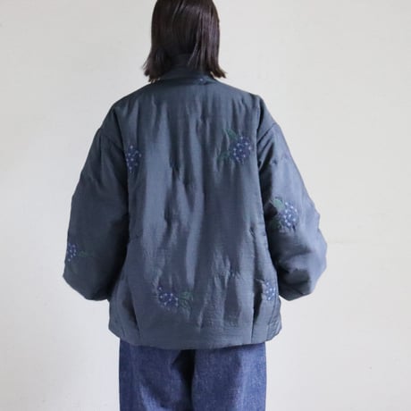 ASEEDONCLOUD アシードンクラウド　Sankayo embroidery quilt jacket #navy