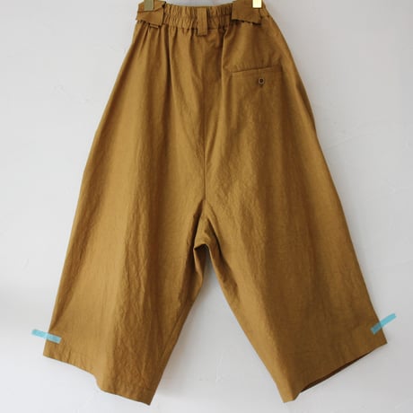 atelier naruse アトリエナルセ　コットンガウチョパンツ　cotton gaucho pants　#キャメル、チャコール　【送料無料】