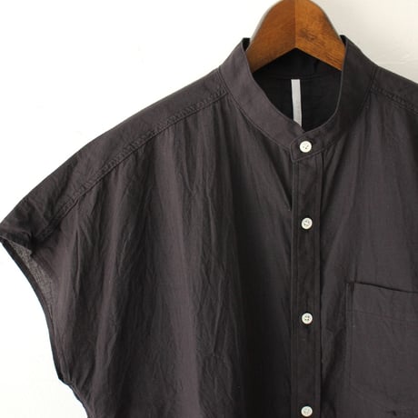 ARTE POVERA アルテポーヴェラ　インドセルビッチスタンドフレンチシャツ　#ホワイト、スミクロ