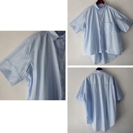 **再入荷** CAERULA カエルラ　cotton broad trase shirts #ネイビーストライプ、サックス、ピンク、ホワイト