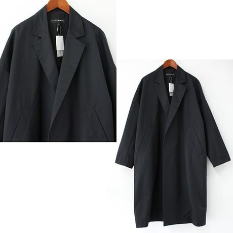 **2021s/s新作アイテム**　TRAVAIL MANUEL トラバイユマニュアル　コットンナイロンツイルオーバーコート　#ブラック、カーキ【送料無料】