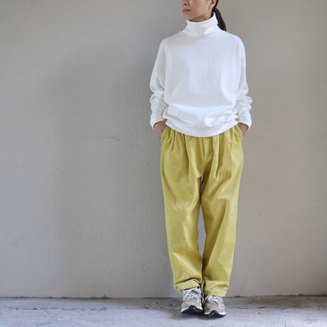 homspun ホームスパン　コーデュロイタックパンツ　#イエロー、ブラック