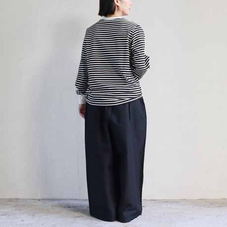 **再入荷**　atelier naruse アトリエナルセ　コットンボーダーカットソー（長袖）cotton border cut&sewn（long sleeves）