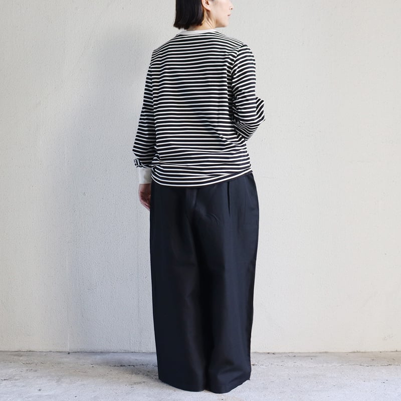 再入荷** atelier naruse アトリエナルセ コットンボーダーカットソー