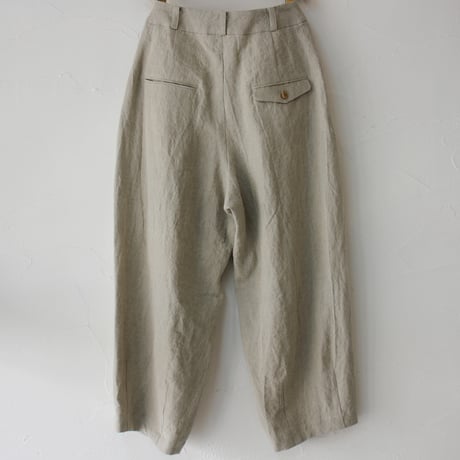 **2026s/s分到着** atelier naruse アトリエナルセ　リネンコクーンダーツパンツ　linen cocoon darts pants　#ベイジュ、チャコール