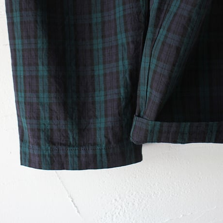 **サイズ欠け再入荷** TRAVAIL MANUEL トラバイユマニュアル　C/Lチェックワッシャーフルサドルパンツ　【送料無料】