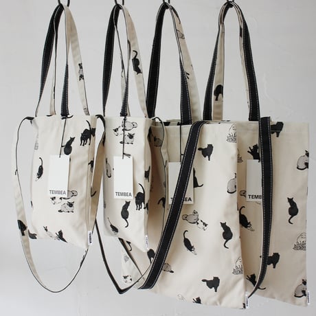 TEMBEA テンベア　3HANDLE TOTE SMALL PRINT　#CAT　【送料無料】
