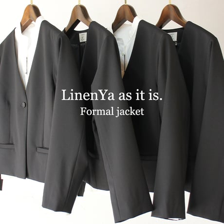 LinenYa リネンヤ　フォーマルジャケット　#ブラック