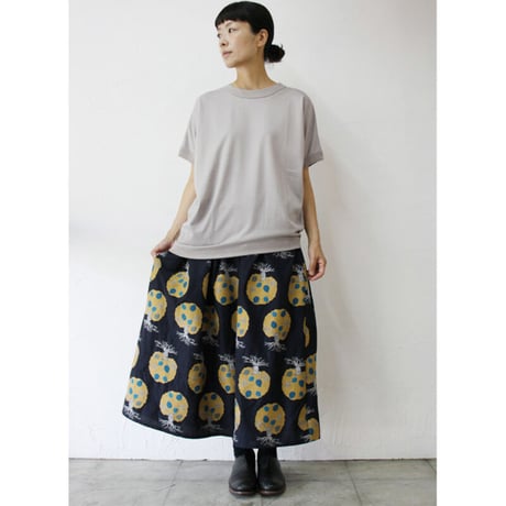 tutaee 傳 SKAAAAt-JA　ジャガードスカート　#ベージュ、ネイビー　【送料無料】