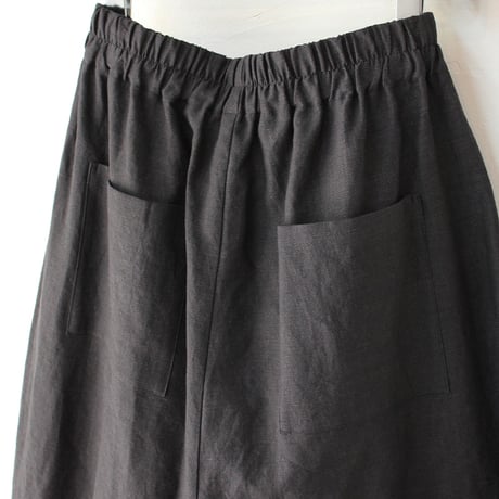 atelier naruse アトリエナルセ　リネンコットンサルエルパンツ　#キナリ、チャコール