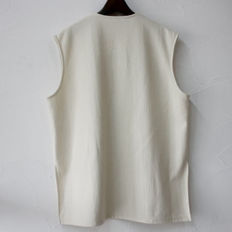 ARTE POVERA アルテポーヴェラ　ハードインレイVネックチュニック　#生成り、黒