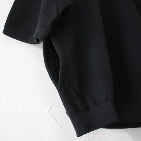 amne アンヌ　MINI TERRY half sleeve crew ミニテリー半袖クルーネック　#ブラック