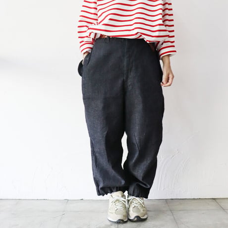 FUNSET OF ART ファンセットオブアート　綿麻デニムバルーンパンツ　#インディゴ　【送料無料】