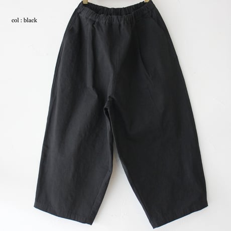 **再入荷** LinenYa リネンヤ　コーデュラ天日干しワッシャータックワイドパンツ　#チャコールグレー 【送料無料】