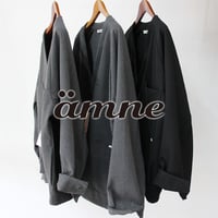 amne アンヌ　DRAPEY cardigan #チャコール、ブラック　【送料無料】