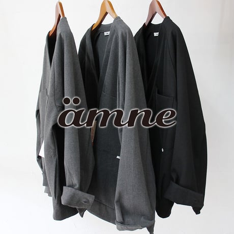 amne アンヌ　DRAPEY cardigan #チャコール、ブラック　【送料無料】