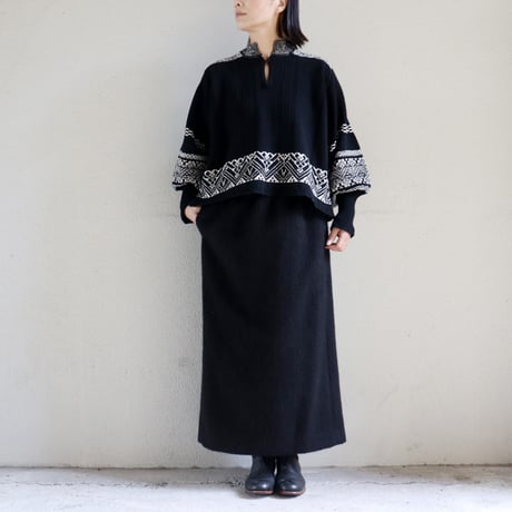 ASEEDONCLOUD アシードンクラウド　Seiyako jacquard blouse # black 【送料無料】