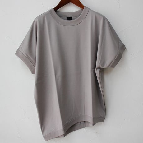 TRAVAUL MANUEL トラバイユマニュアル  ギザ天竺バインダーアシメTシャツ　#ダークグリーン、サンド