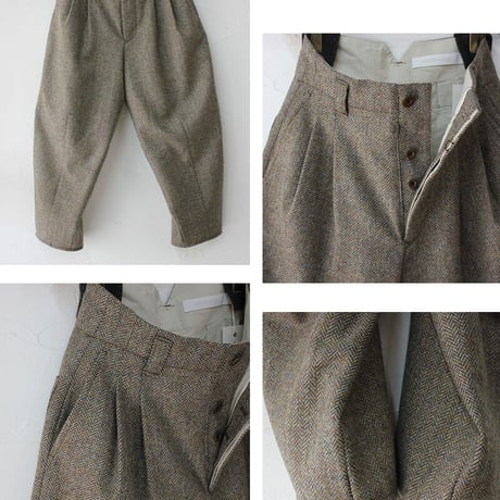 ASEEDONCLOUD アシードンクラウド　Hyouryushi herringbone Lighthouse Trousers #Beige 【送料無料】