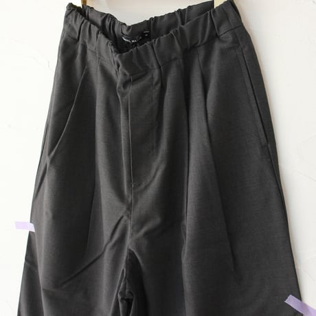 TRAVAIL MANUEL トラバイユマニュアル　ドライウェザー2タックワイドパンツ　#チャコール、ブラック