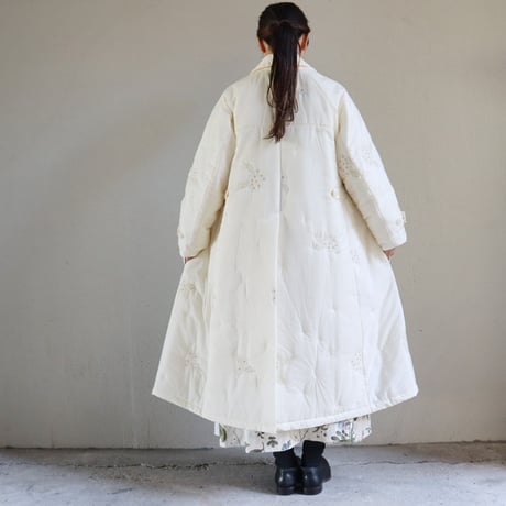 ASEEDONCLOUD アシードンクラウド　Sankayo embroidery quilt Laboratory coat #Ivory  【送料無料】