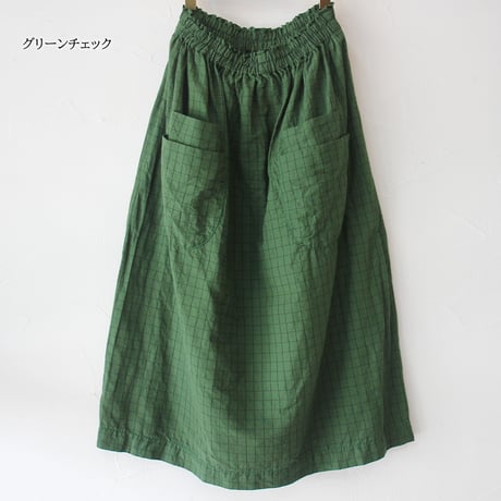 **再入荷** homspun ホームスパン　C/Lチェック＆ストライプスカート　【送料無料】