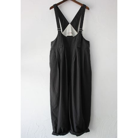 Brocante ブロカント　綿麻バックサテンバロンサロペット Ballon salopette #ベージュ、オリーブ、ブラック