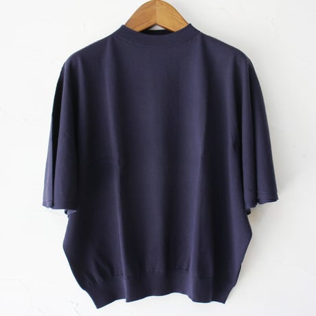 **またまた再々入荷** Linenya リネンヤ as it is.　コットンフレアースリーブニット　#ネイビー、ブラック、ライトブルー