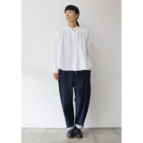 atelier naruse アトリエナルセ　コットン ~トーマスメイソン~ バンドカラーシャツ｜cotton ~THOMAS MASON~ band-collar shirt