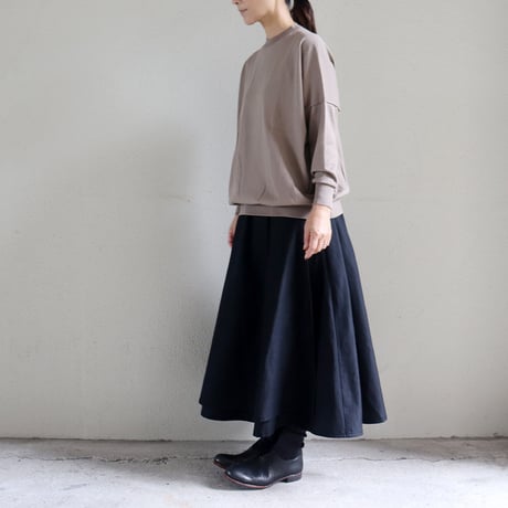 **再入荷** homspun ホームスパン　W/Lラップフレアスカート　#ダークブラウン、ブラック　【送料無料】