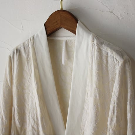 ARTE POVERA アルテポーヴェラ　インドジャガード8分袖カーディガン　#キナリ